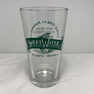 Sweetwater Brewing Pint Glass Atlanta Georgia usa 2002 Beer Festival Green Print